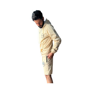 Conjunto de Chaqueta Corta y Pantalón Corto de Malla Interior de 2 Piezas Personalizado, Cortavientos con Cremallera de Nylon y Poliéster, Chándal Urbano para Hombre, Precio al por Mayor OEM - Product Image 2