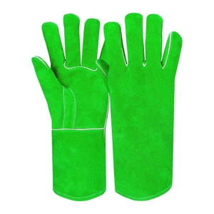 Gants de soudage robustes en cuir de vachette pleine fleur, paume de hockey, résistants à la chaleur et à l'abrasion, épais, pour usage industriel - Product Image 6