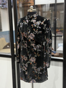 Traje de esmoquin de terciopelo negro para hombre, Sherwani de lujo para fiesta de noche, Bandhgala con lentejuelas florales bordadas, Chaqueta D, Atuendo para recepción de novio - Product Image 3