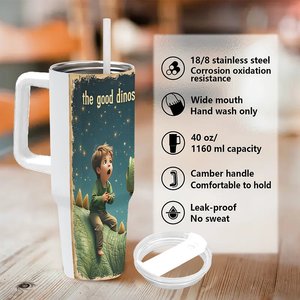 Vaso de Acero Inoxidable de 40 oz con Asa para Empresas de Plomería y HVAC - Product Image 5