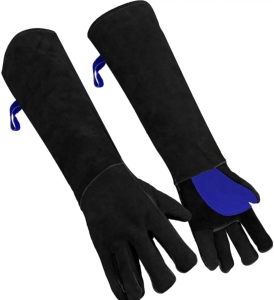 Gants de soudage en cuir de vachette pleine fleur de qualité supérieure, ignifuges, protection contre les étincelles et les brûlures, gants industriels en cuir - Product Image 4