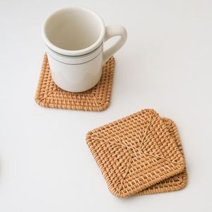 Perfect Design Rattan Coaster Jute Coaster Rope Coaster Place Mats Woven Rattan Coaster Mats At very competitive Price - Product Image 1
