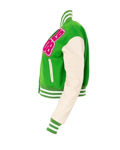 Wholesale Custom Logo Women's Vintage Style <b>Varsity</b> <b>Jacket</b> Breathable Embroidered Wool Plain <b>Jacket</b> - Product Image 4