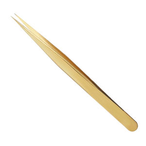 Lash Extension <b>Eyelash</b> Tweezer Curved Tip Stainless Steel Tool For False Lash <b>Application</b> Professional <b>Eyelash</b> Extension Tweezer - Product Image 3