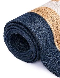 Eco Friendly Hand Braided Jute & Cotton Area Rugs Non-Slip Custom <b>Floor</b> Carpet for Living Room Camping & Prayer Use - Product Image 5