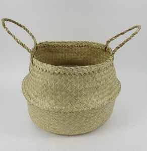 Vietnam Factory Vintage <b>Seagrass</b> Belly <b>Basket</b> - <b>Seagrass</b> Woven Storage Bin for Home Decor - Product Image 2