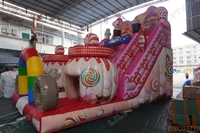 Toboggan gonflable Lilytoys en PVC de qualité commerciale avec souffleur d'air pour parc d'attractions intérieur/extérieur