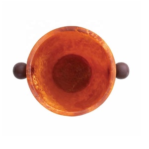 Cubo de hielo de resina artesanal con diseño en espiral y asas de bola, enfriador de vino y botellas, para fiestas, bar y decoración del hogar - Product Image 2