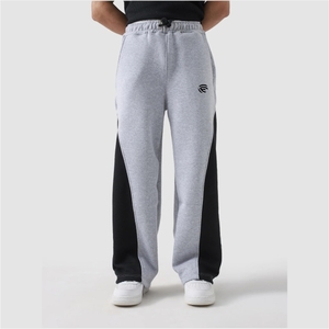 Pantalon de survêtement à empiècements de haute qualité - 100% coton molleton épais, coupe large - Product Image 3