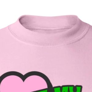 เสื้อสเวตเชิ้ตคอกลมพิมพ์ลายสีชมพูและสีเขียว แขนยาว ปลายแขนจั๊มพ์ ผ้าฟลีซลำลองสำหรับผู้หญิง แฟชั่นสตรีท - Product Image 3