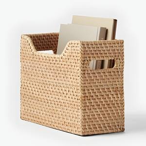 Revistero de ratán, soporte de archivo nórdico para libros, archivadores de folletos y oficina, venta al por mayor de Vietnam - Product Image 1