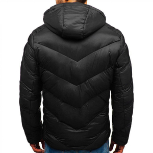 Veste d'hiver matelassée pour homme, coupe-vent et chaude, idéale pour les activités de plein air, avec un design urbain. - Product Image 5
