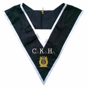 Collier de Grand Maître des Banquets 30e Degré Rite Français, Régalia Maçonnique Noir avec Bordure Argentée pour Officiers de Loge - Product Image 3