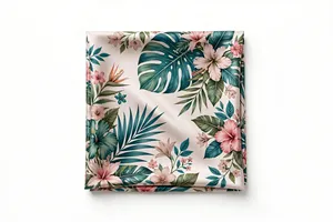<b>Women</b> Elegant Summer Satin Silk Scarf Leaf Pattern Square <b>Shawl</b> Fashion Accessory Outdoor Gift - Product Image 4