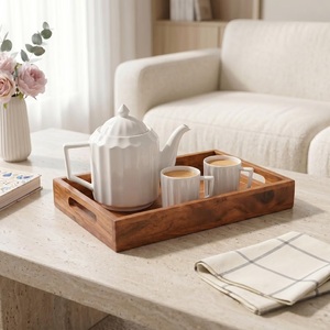 Unicorn Handicrafts Premium <b>Wooden</b> Serving <b>Tray</b> for Breakfast Coffee Tea Dining <b>Table</b> Home Restaurant Decorative Food <b>Tray</b> - Product Image 1