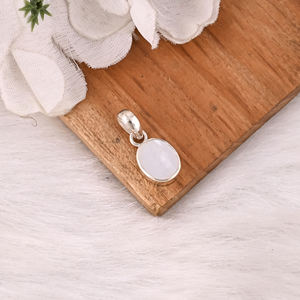 Colgante de plata de ley 925 maciza con piedra preciosa de nácar, colgante hecho a mano, colgante de plata de diseño, regalo de aniversario. - Product Image 3