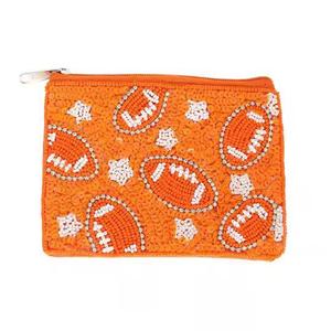 Bolso de Mano de Algodón Hecho a Mano con Patrón de Palmera Amarilla, Bolso Rectangular Naranja con Bordado Artesanal - Product Image 2