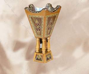 Quemador de incienso de madera con soporte cónico en forma de pirámide, pulido, AL MALIK CRAFT - Product Image 5