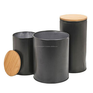 Juego de botes de calidad extra ordinaria Tapa de bambú Juego de botes de almacenamiento multifuncionales de alta demanda y contenedor Precios bajos - Product Image 1