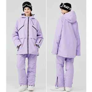 Combinaison de neige unisexe 2 pièces à capuche pour la technologie 1900g, ensemble veste et pantalon en polyester/nylon, vêtements de sport d'extérieur pour adultes - Product Image 6