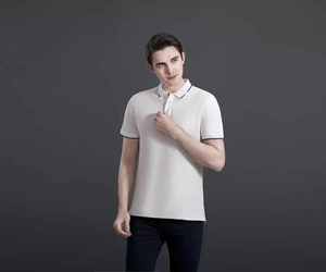 Camisas Casuales Personalizadas de Alta Pureza para Hombre, de Algodón Suave de Punto, Antiarrugas, de Secado Rápido, Manga Corta, con Logotipo Impreso Personalizado - Product Image 1