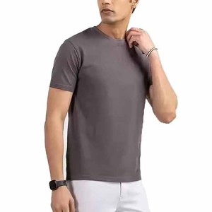 T-shirt décontracté pour homme, 100% coton, col rond, couleur unie, manches courtes, respirant, séchage rapide, coupe classique, personnalisable - Product Image 2