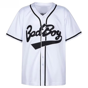 Camiseta de Béisbol con Logotipo Personalizado, Botones Cortos, Alta Calidad, 100% Poliéster, Colores Personalizables, Tallas Grandes, Transpirable, Secado Rápido - Product Image 1