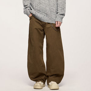 Nuevos Pantalones Cargo Personalizados de Estilo Urbano para Hombre, de Color Sólido, de Algodón, Estilo Paracaídas, de Pierna Ancha y Corte Holgado - Product Image 1