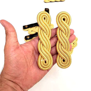 Corded Single Strap Work Pants <b>Gold</b> Custom Ceremonial Epaulette Shoulder Board - Product Image 4