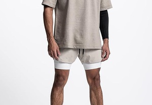 Short de sport respirant pour homme, couleur unie, séchage rapide, avec cordon de serrage, idéal pour la course, la gym et la plage - Product Image 3