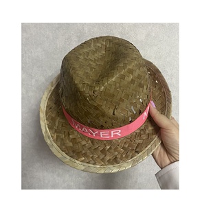 หมวกฟางขอบ8ซม. เส้นรอบวงศีรษะ55-60ซม. และริบบิ้นพิมพ์ลาย3.5ซม. สำหรับปาร์ตี้กลางแจ้งไปงานกิจกรรมสร้างทีม - Product Image 6