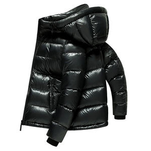 Gilet classique à capuche unisexe, en polyester/nylon brillant, pour l'hiver, gilet décontracté sans manches, veste matelassée chaude, réversible à l'avant - Product Image 6