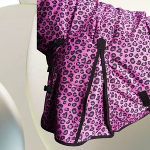 1200D Ripstop Nylon Horse Rug Combo Respirant Rose Léopard Design pour l'hiver Imperméable et rempli de coton - Product Image 3