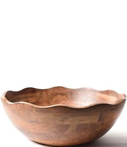Decorative Wooden Serving Bowl For Modern Kitchen Salad <b>Pasta</b> Fruit Serving Dining Room And Hotel Display - Product Image 2