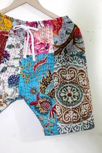 Pantalones cortos bohemios con cordón de retazos, pantalones cortos hechos a mano Vintage de estilo Hippie para mujer, novedad - Product Image 2