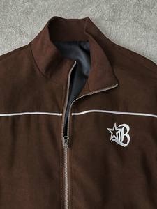 Ensemble de survêtement unisexe personnalisé, mode décontractée, imprimé, uni, streetwear, veste en polaire légère, 220 g/m² - Product Image 4