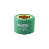 Roller Berat CVT Kuningan SUN Racing 17G 20x15mm Kit Roller Skuter 6 Buah Set PCX/CLICK125i/SKYDRIVE125 Retrofit/Upgrade