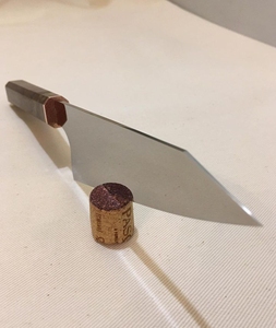 Couteau de Chef Japonais Artisanal Premium LEGACY BLADES en Acier Carbone, Manche en Bois, Ambidextre, Écologique, Finition Poli Miroir - Product Image 5