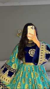 Robes décontractées pour femmes de la meilleure qualité, robes traditionnelles afghanes Kuchi vintage, en mousseline de soie, anti-rides, robes afghanes Kuchi - Product Image 5