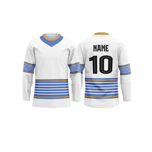 Maillot de hockey sur glace pour homme, coupe classique, avec logo brodé et impression, nom d'équipe personnalisé, à prix compétitif pour les jeunes - Product Image 1