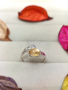 Titanium Forest Quartz <b>Ring</b> Elegant Gemstone Crystal Jewelry Gift for Women <b>Girls</b> Statement Fashion Unique Bridal <b>Ring</b> - Product Image 4