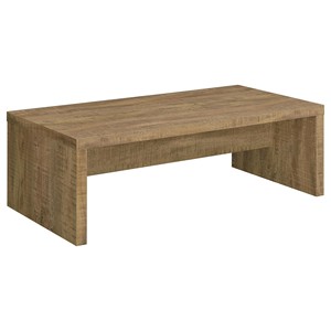 Table basse rectangulaire en bois de manguier, finition naturelle, design minimaliste, écologique, durable, 100% artisanal, légère, vente en gros - Product Image 1