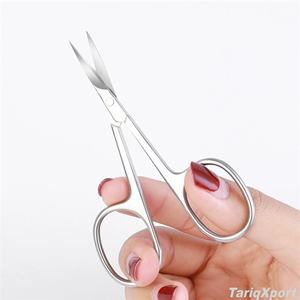 Tijeras de Belleza Rectas de Acero Inoxidable de Alta Calidad, Hoja Afilada para el Cuidado de Cejas y Cutículas - Product Image 2