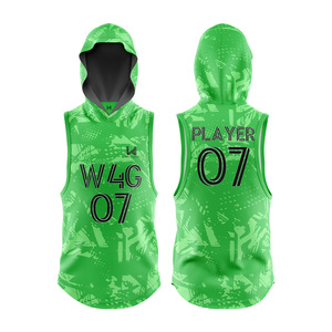 Camisetas de Fútbol Americano Personalizadas W4G 7v7 con Bandera Estadounidense, 100% Poliéster, Secado Rápido, Sin Mangas, Talla Grande, Sublimación Frontal - Product Image 1