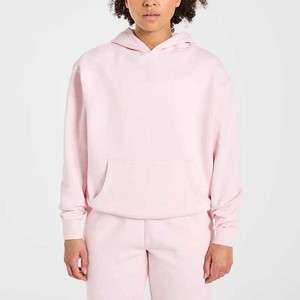 Sudadera con Capucha de Color Sólido Transpirable de Manga Larga para Mujer, Sudadera con Capucha Rosa Extra Grande, Ropa con Logotipo Personalizado al por Mayor de la Mejor Calidad - Product Image 1