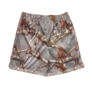 Men's Orange Black <b>Abstract</b> <b>Print</b> Sports Shorts Quick Dry Breathable Mesh Fabric Elastic Drawstring Waist Casual Athletic - Product Image 2