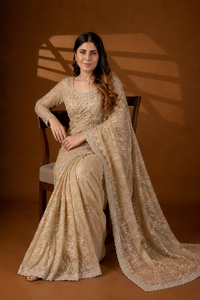 Sari de red suave para mujer, diseño indio de Vexotrend, hermoso diseño Patola, estilo tradicional, para todas las estaciones, para bodas y fiestas, de secado rápido - Product Image 5