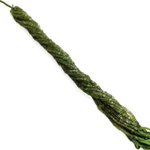 Perles carrées lisses en péridot naturel pour la fabrication de bijoux, pierres en vrac de haute qualité - Product Image 6