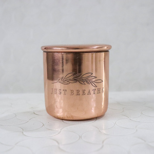 Hot selling Copper Candle Jar with lid Natural Finish 4oz 8oz 10 oz Luxury Copper Jar for Candles matte finish candle jar - Product Image 6
