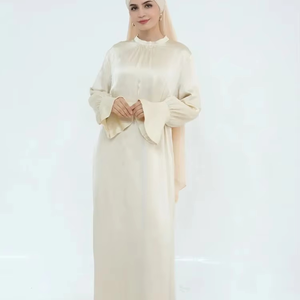 Abaya Modesta Ecológica de Manga Larga y Cuello Redondo para Mujeres Musulmanas de Global Village - Product Image 5